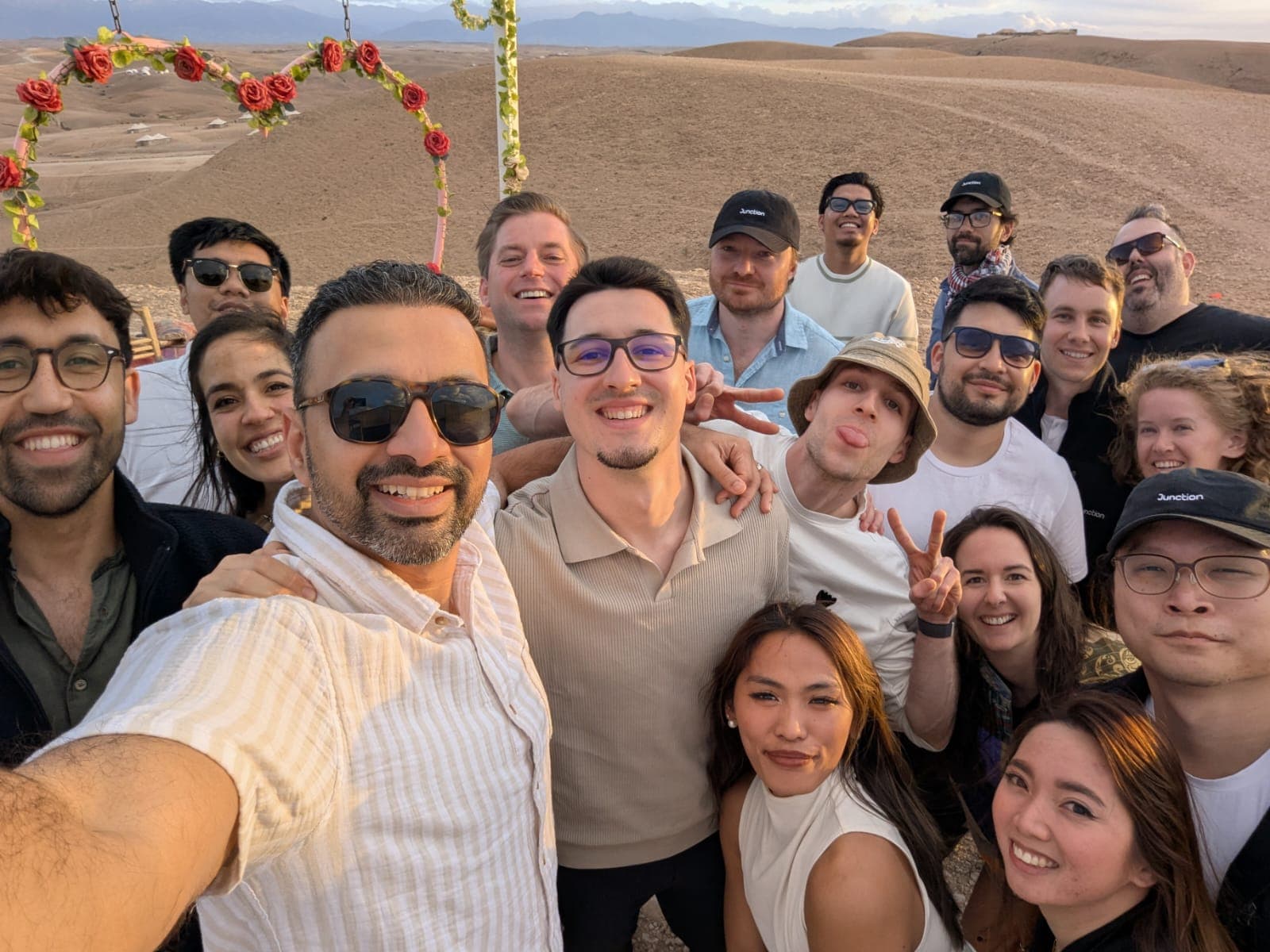 Team selfie outdoors